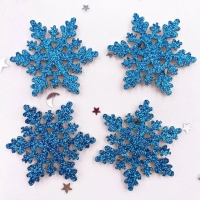 Blauwe  Frozen Sneeuwvlok Strijkapplicatie
