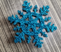 Blauwe  Frozen Sneeuwvlok Strijkapplicatie