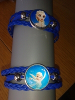 Frozen Armbandje Donkerblauw / Paars Elsa