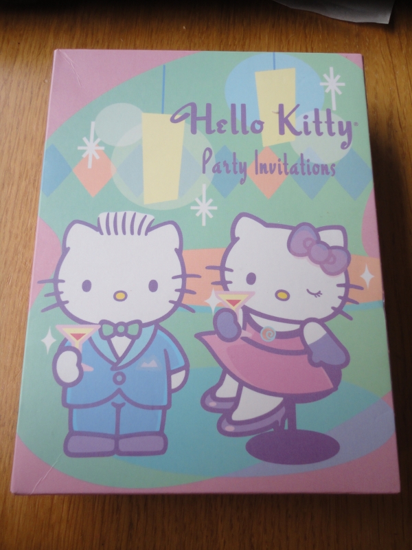 Hello Kitty Uitnodigingen Doosje+Inhoud