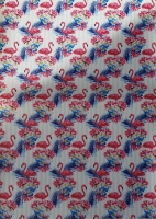 Lapje Leer Flamingo Lichtroze/Blauw