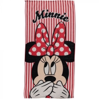 Minnie Mouse Badlaken Rood / Wit