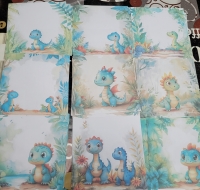 Scrapbooking Papier Dinosaurus